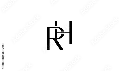 RH initial letters, monogram logo