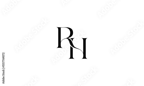 RH initial letters, monogram logo