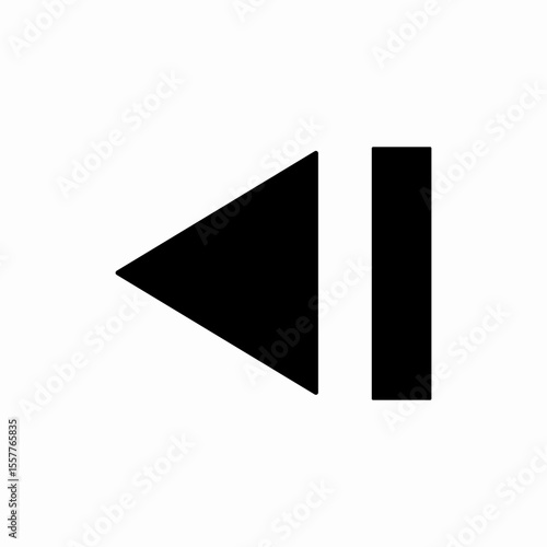 Free Download skip backward previous track icon vector sign - GFXLoad