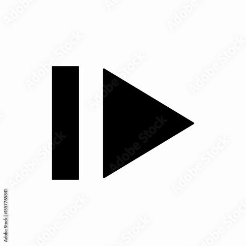 skip forward next track icon vector sign