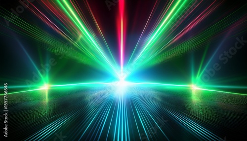 light laser show background beam party stage concert effect spotlight abstract ray blue music event club futuristic night black red disco nightclub green bright color festival neon glow smoke dance