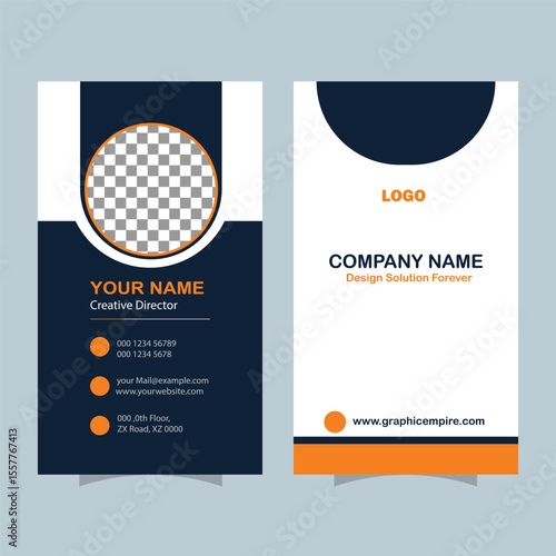 Business id card template with minimalist elements