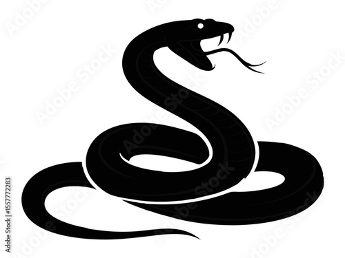Wallpaper Mural black snake vector illustration Torontodigital.ca