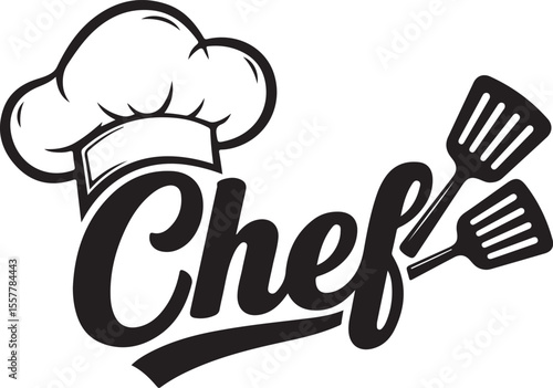 Culinary Chef Hat and Spatulas A Delicious Design