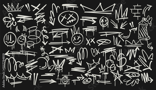 Urban culture art, graffiti, tags, lettering, gothic calligraphy. Isolated street art graphic box with spray effect, spatter and dripping paint. 3D graffiti, Hiphop urban style for streetwear. Vector