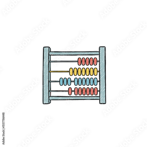 Colorful wooden abacus for counting and educational purposes  