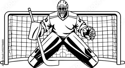 Hockey Goalie Mask and Equipment

