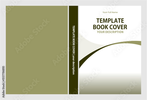 Elegant Soft Green Book Cover Template - Minimal Curved Design