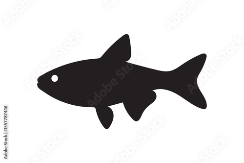 Cardinal Tetra fish silhouette