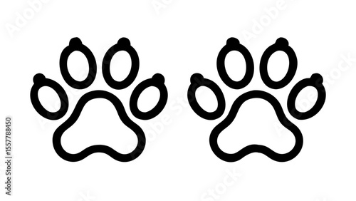 Paw Prints  Cute Animal Track Icons, Perfect for Designs