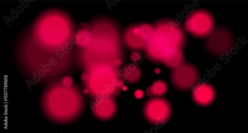 Large soft red bokeh circles with glow on black background, creating a dreamy abstract field. Suitable for festive, sci-fi or digital designs.