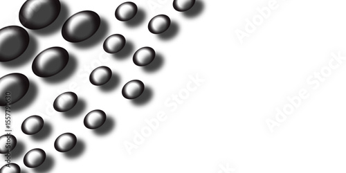 Black and white medicine pills isolated on a white background, perfect for healthcare and pharmaceutical imagery