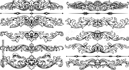 page divider, border design, ornate divider, vintage border, decorative separator