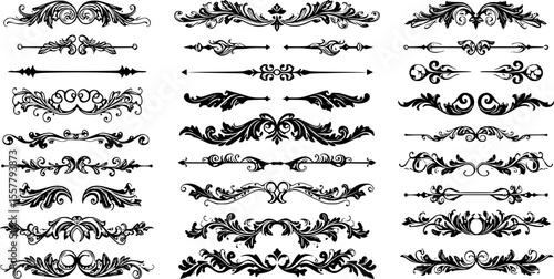 page divider, border design, ornate divider, vintage border, decorative separator