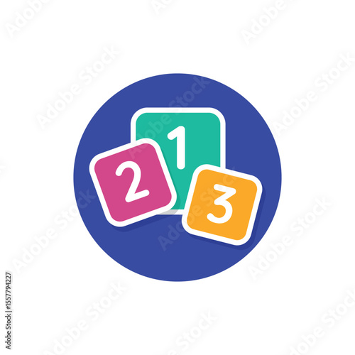 Maths Icon with Numbers | Educational Vector Illustration
