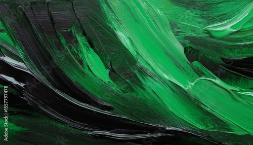 abstract black and green oil paint texture for banner design