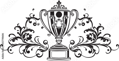 Elegant Award Cup Illustration

