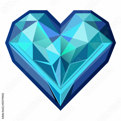 diamond heart vector illustration