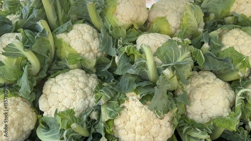 Fresh cauliflower at the local farmers market