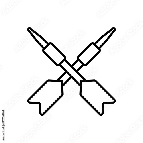 Darts vector icon. Dart illustration sign. javelin symbol. target web icon.