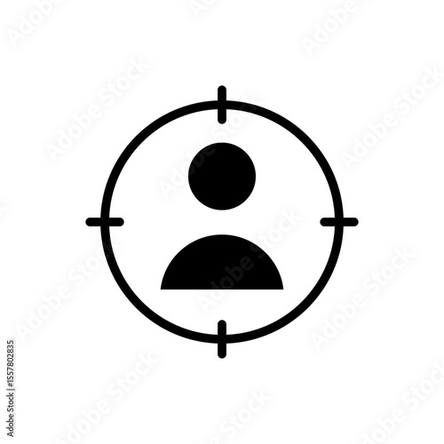 Headhunting vector icon. Human resources illustration sign. HR symbol. Head hunting web icon.