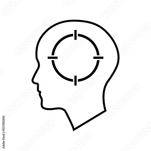 Headhunting vector icon. Human resources illustration sign. HR symbol. Head hunting web icon.