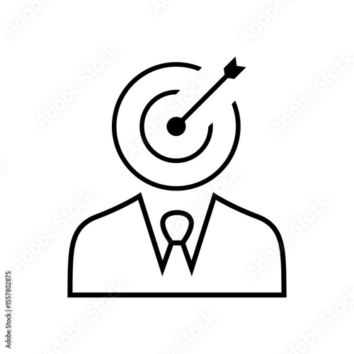 Headhunting vector icon. Human resources illustration sign. HR symbol. Head hunting web icon.