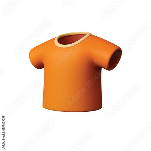 3D orang t-shirt icon 