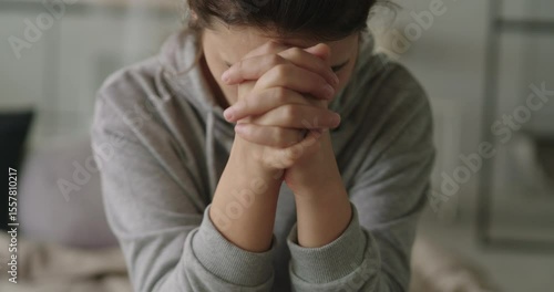Sad young woman dealing with loss and psychological trauma