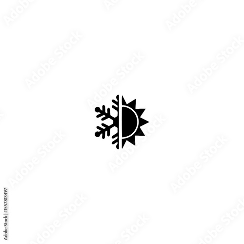 Thermal and cold resistant icon flat vector design. 