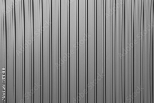 white silver grey gray Corrugated metal texture surface of fence wall. Warehouse Exterior Silver Building Wall Texture Background, Construction Material Backdrop Design White Aluminum Corrugated Metal