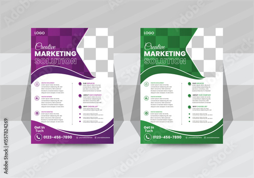 Modern Marketing Agency Flyer Template for Digital Services Promotion
