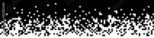 Abstract monochrome pixel gradient background illustration