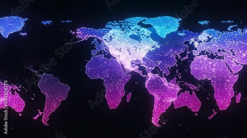 Abstract colorful world map design