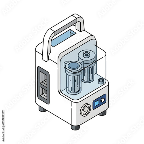 Portable suction unit for field use or emergencies.