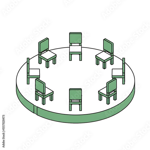 Group therapy or support meeting in a circle setup.
