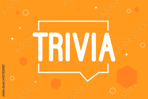 Trivia poster design template, game banner, vector 