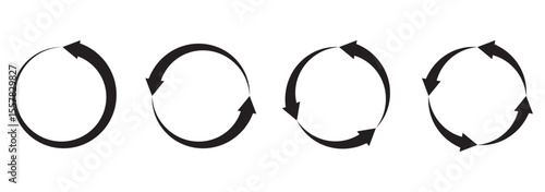 Refresh icon set. Reload icon, Update icon, convert icon set. White background. Vector illustration.