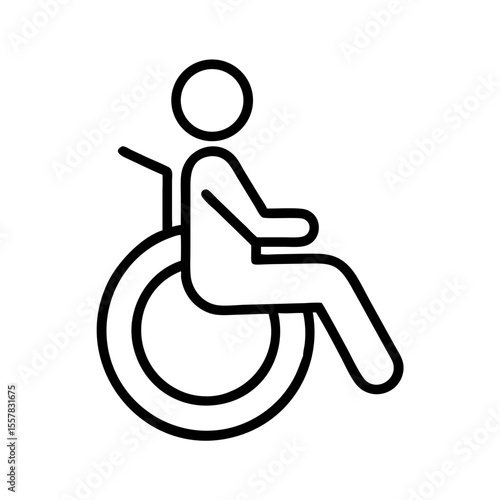 Disability symbol of person in wheelchair illustration  