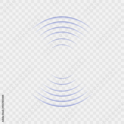 Wifi wave light effect. Png Radar sensor, beep technology, digital sign. Png Transparent neon circle symbol. wireless internet connection. Radar or sonar with wireless technology emitting