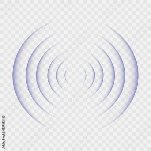 Wifi wave light effect. Png Radar sensor, beep technology, digital sign. Png Transparent neon circle symbol. wireless internet connection. Radar or sonar with wireless technology emitting 