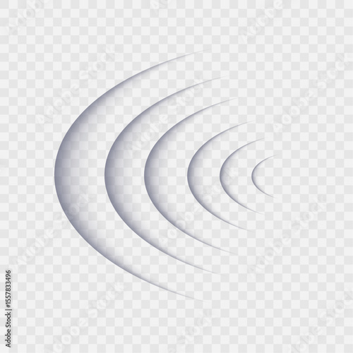 Wifi wave light effect. Png Radar sensor, beep technology, digital sign. Png Transparent neon circle symbol. wireless internet connection. Radar or sonar with wireless technology emitting