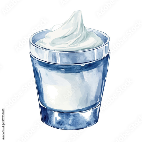 Hair Removal Cream, watercolor painting vector, isolated on a white background.
