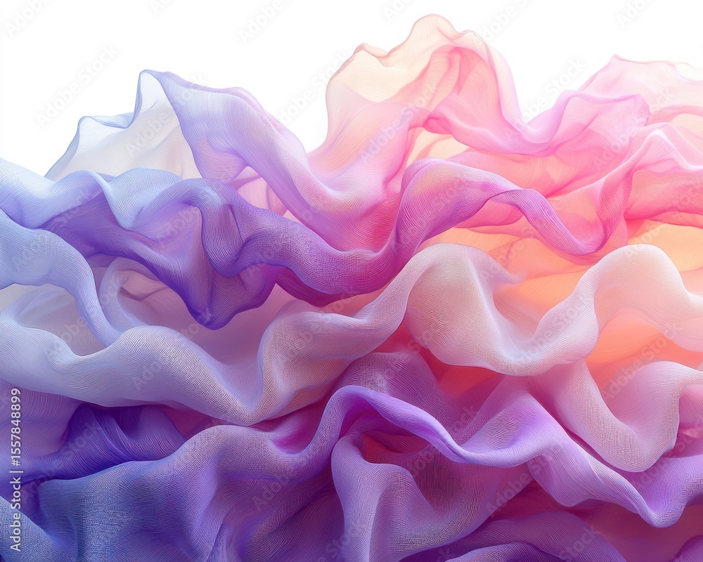 Obraz premium Soft, flowing fabric in pastel colors