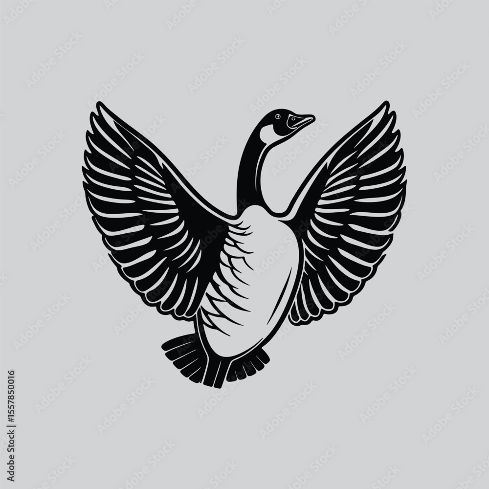 Obraz premium Elegant Goose Flight logo Idea design