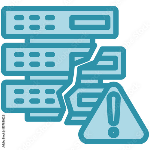 Photos Data Loss dual tone blue color, mini illustration icon