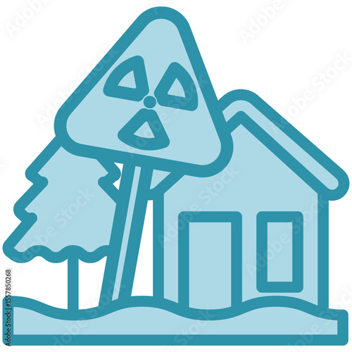 Exposure dual tone blue color, mini illustration icon. use for modern concept, print, UI, UX kit, web and app development. Vector related to risk management, business, finance.