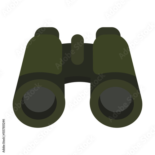 Binoculars resting on a smooth surface with a subtle green hue and a modern design