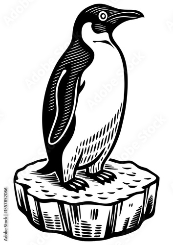 penguin vector illustrator black