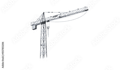 Building crane sketch